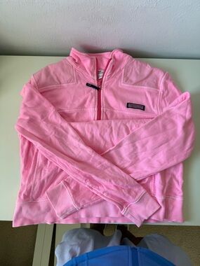 Vineyard Vines shep shirt Pink Quarter-Zip Pullover